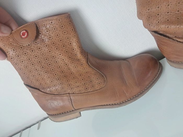 Nobrand bottines low boots P.38 marron en cuir - photo numéro 2