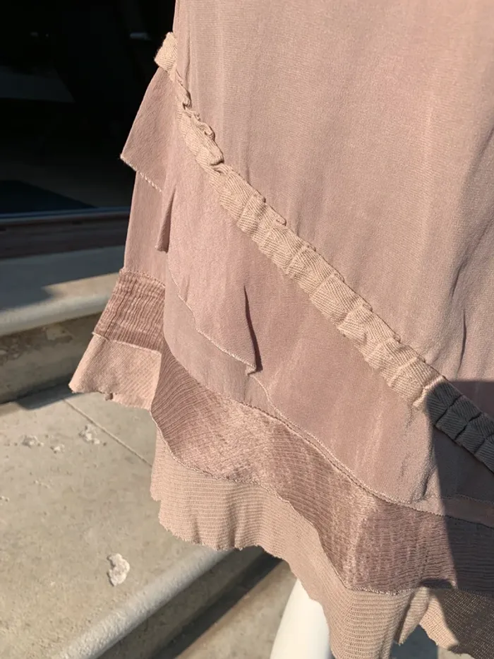 Robe en soie beige rosé La Féee Maraboutée taille 38 neuve - photo numéro 4