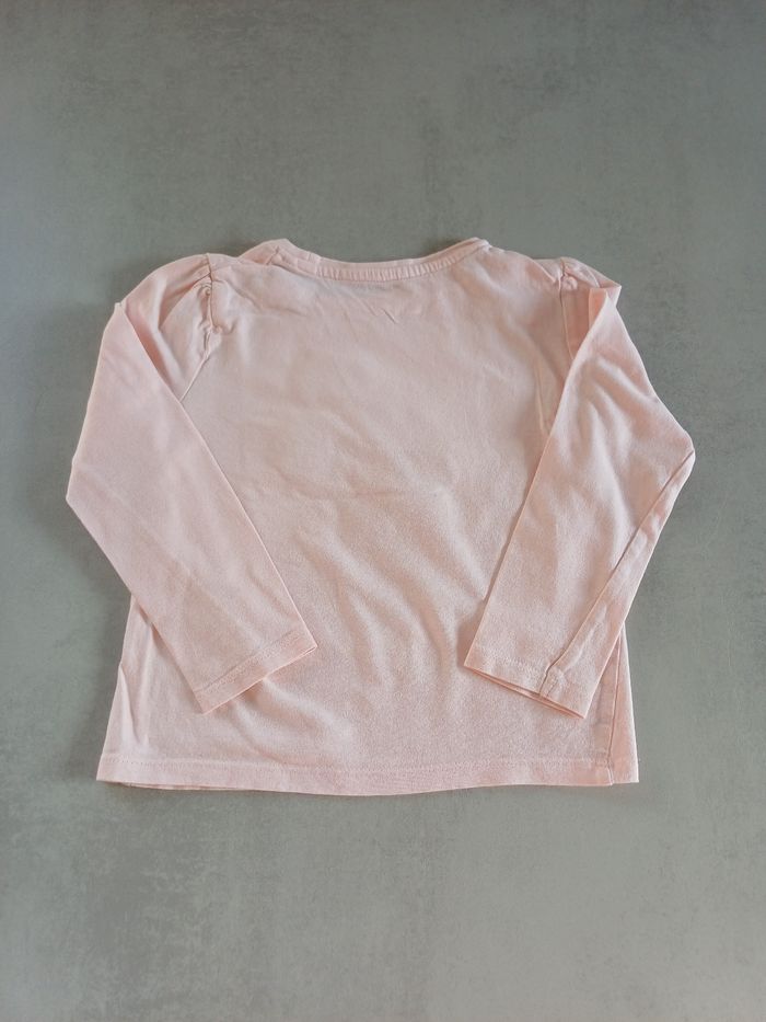 Tee-shirt manches longues rose comme neuf 4 ans La Halle - photo numéro 2
