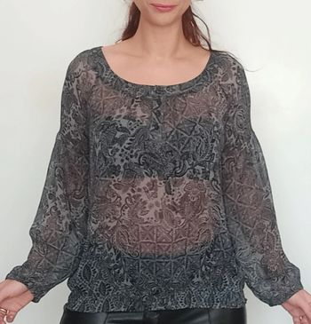 Blouse manches longues voile taille 1