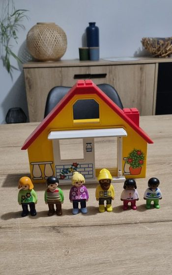 Maison avec personnages Playmobil 1 2 3