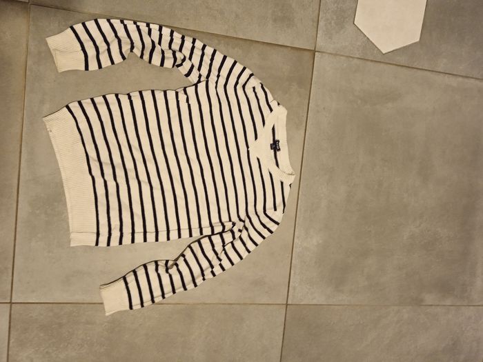 Pull fine maille motif marinière neuf kiabi - photo numéro 4