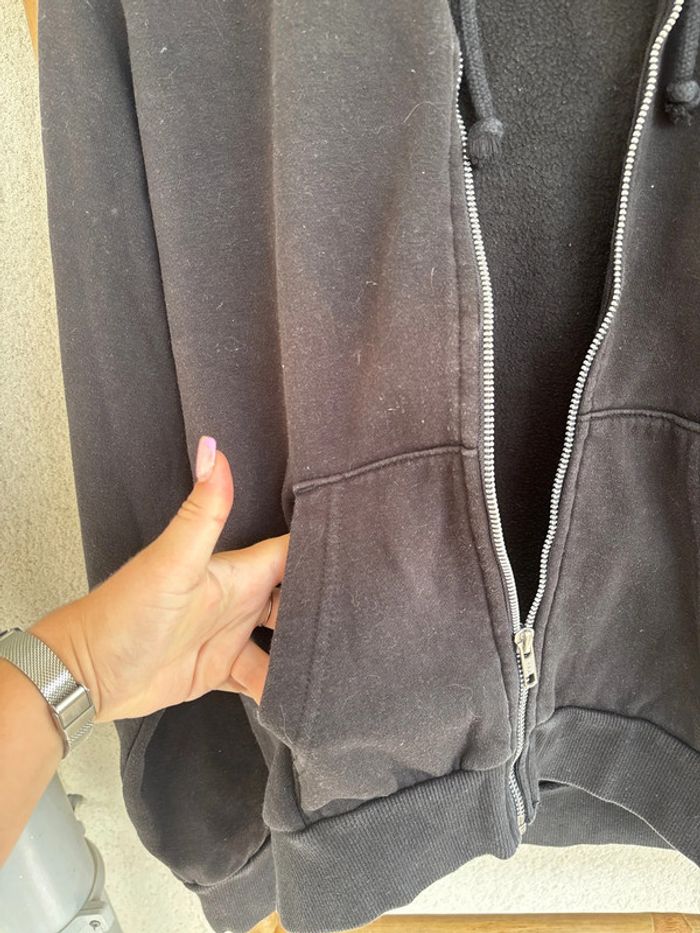 Veste noire à capuche H&M taille M - photo numéro 4