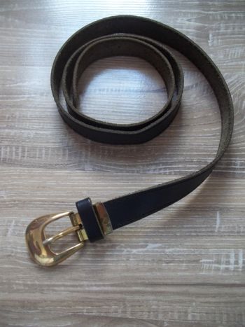 Ceinture cuir bleu marine