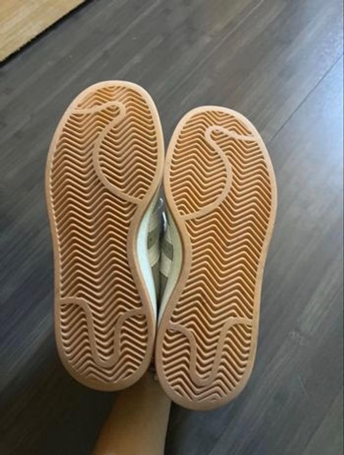 ADIDAS CAMPUS - Daim Gris & Semelle Gomme - T. 38.5 - Style Rétro/Skate - photo numéro 6
