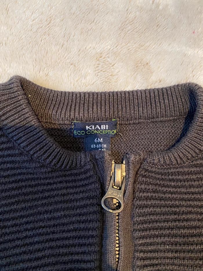 Gilet Kiabi noir 6 mois - photo numéro 3