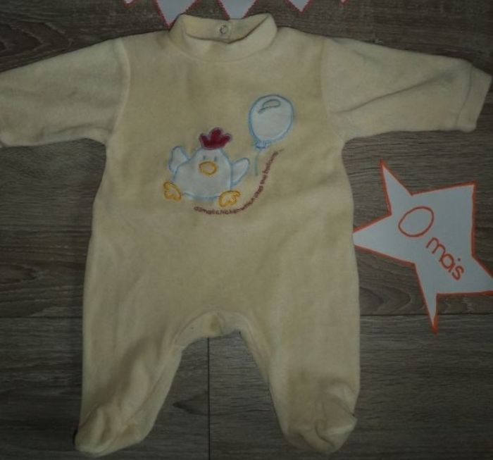 Pyjama mixte jaune naissance