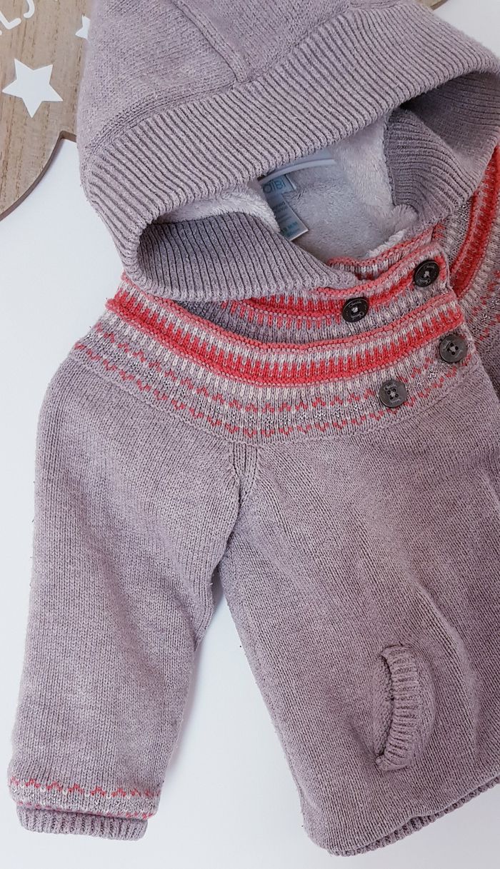 🍂 Gilet fourré à capuche - Obaibi - 18 mois 🍂 - photo numéro 2