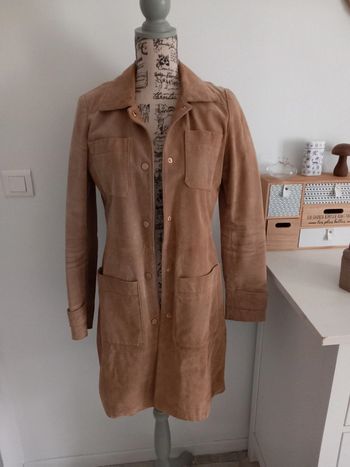 Manteau cuir mango