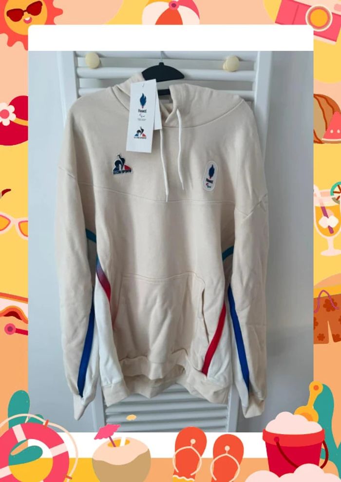 Sweat à capuche coton naturel Jeux Olympiques de Paris NEUF et officiel - photo numéro 10