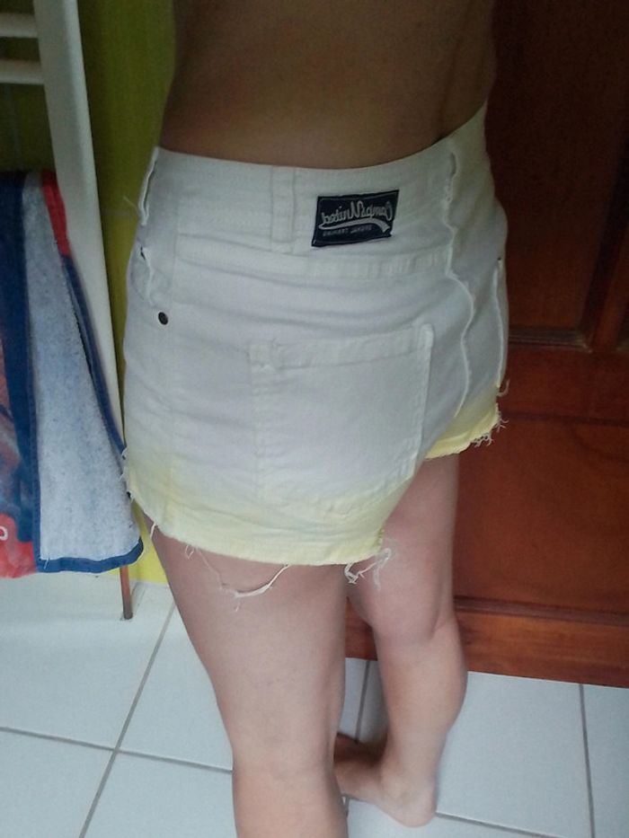 Short femme jaune et blanc Camps United - photo numéro 8