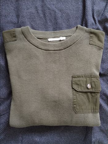 Pull army et chemise jeans brut 12 ans