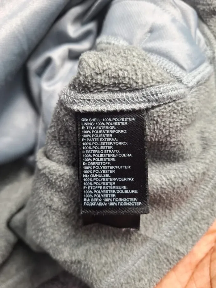 Veste polaire fine The North Face femme XL – Gris chiné – Capuche - brodé (616) - photo numéro 11