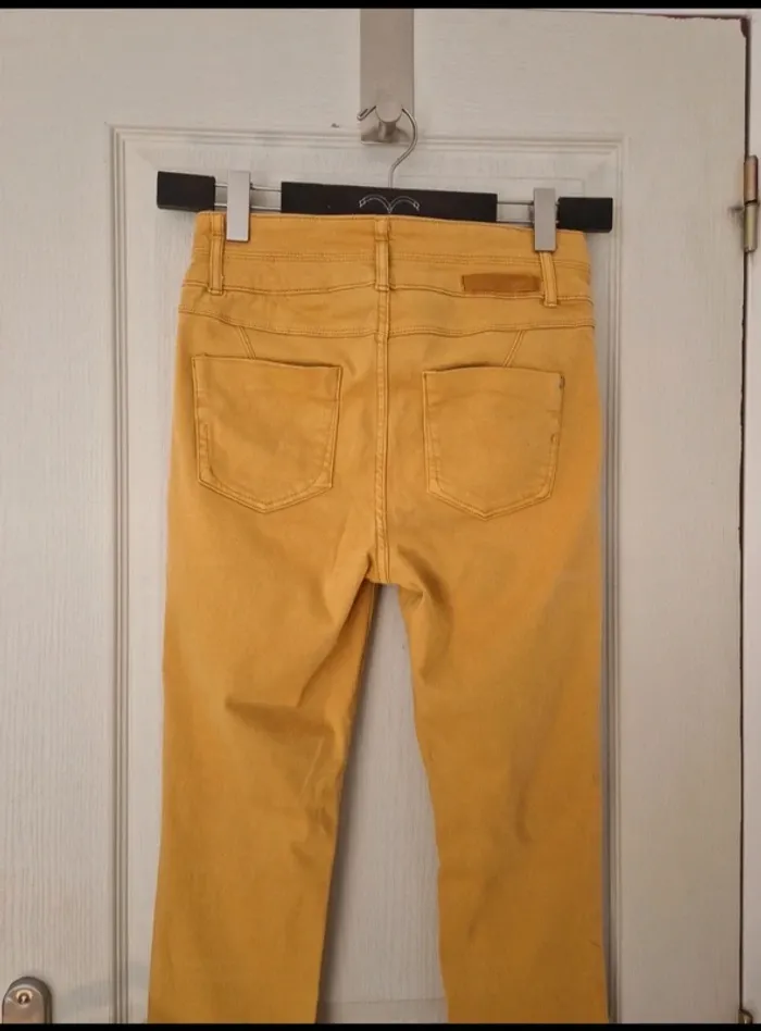 Neuf jean slim jaune moutarde femme grain de malice taille M/38 - photo numéro 4