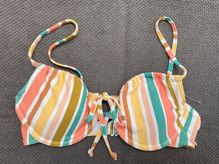 Haut de maillot deux pièces Roxy S rayures multicolores