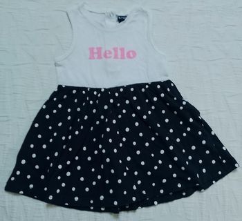 Kiabi robe coton hello pois 9 mois
