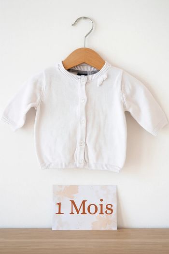 Gilet blanc 1mois Kiabi