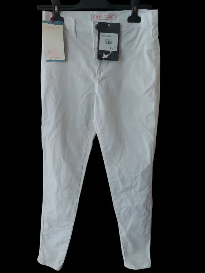 Pantalon blanc femme T. 36 neuf avec étiquette - photo numéro 3