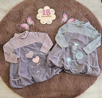 Lot de 2 robes pull 18 mois fille
