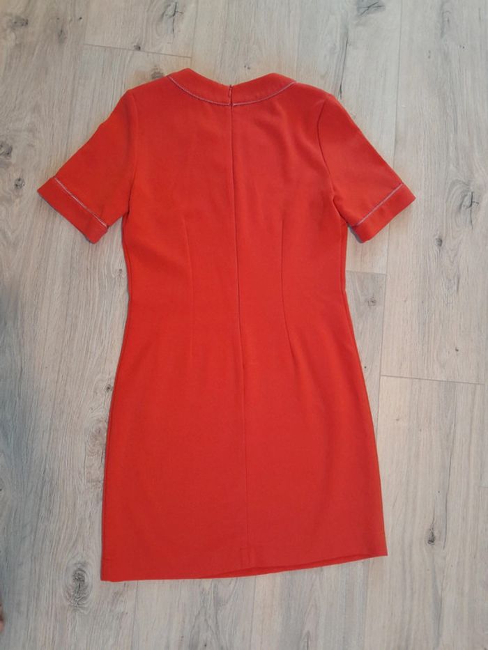 Robe vintage manches courtes corail t.36 - photo numéro 7