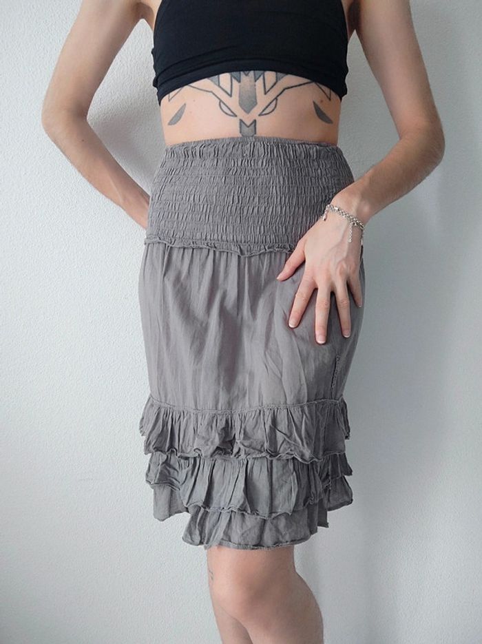 2 en 1 Robe bustier & Jupe droite gros volant vintage - 34/XS à 40/L - photo numéro 3