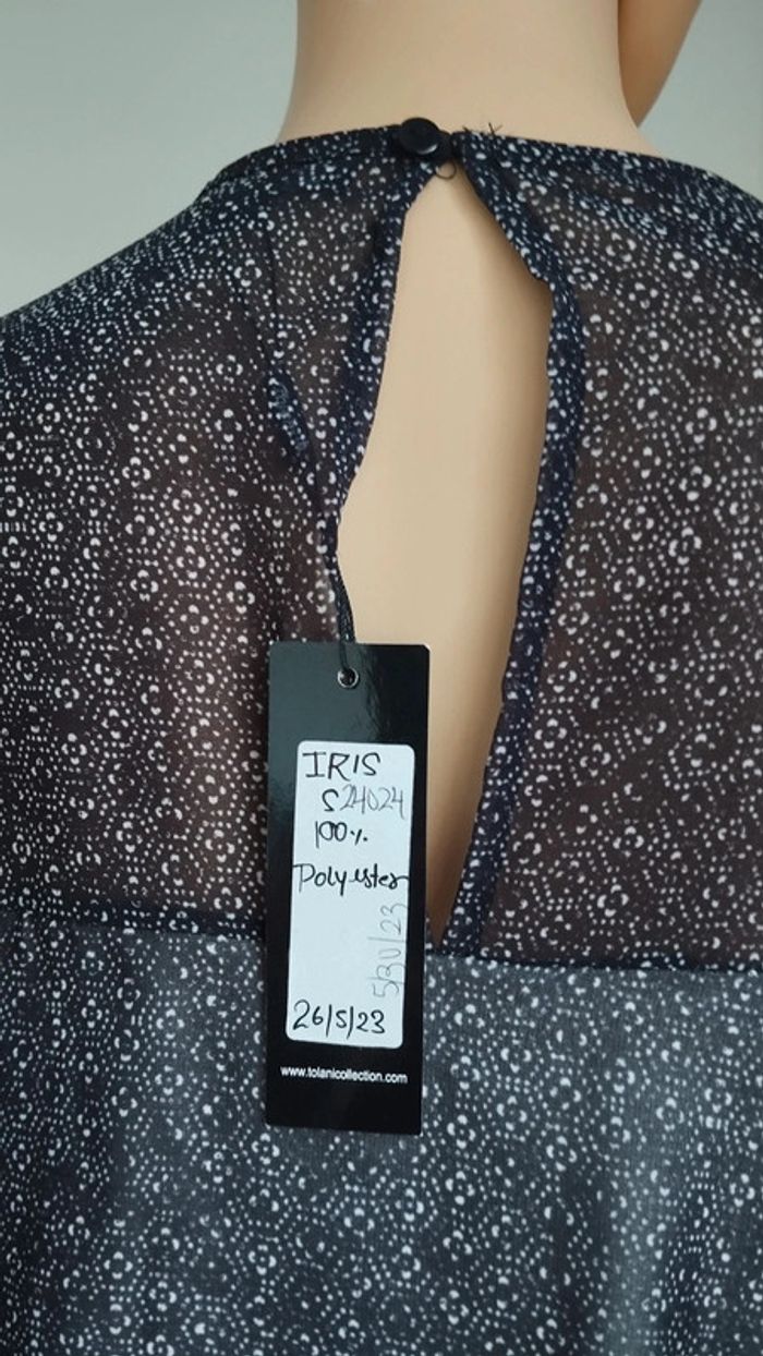 Blouse noire et blanche femme taille s - photo numéro 10