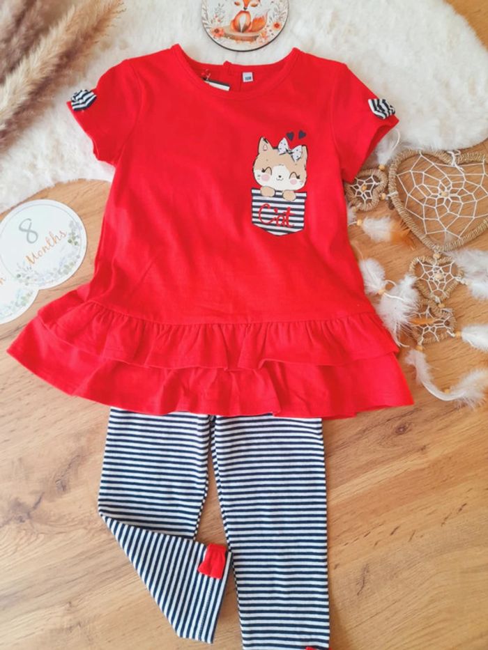 Ensemble tenue chat 18 mois fille - photo numéro 2