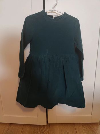 Robe velours vert Jacadi