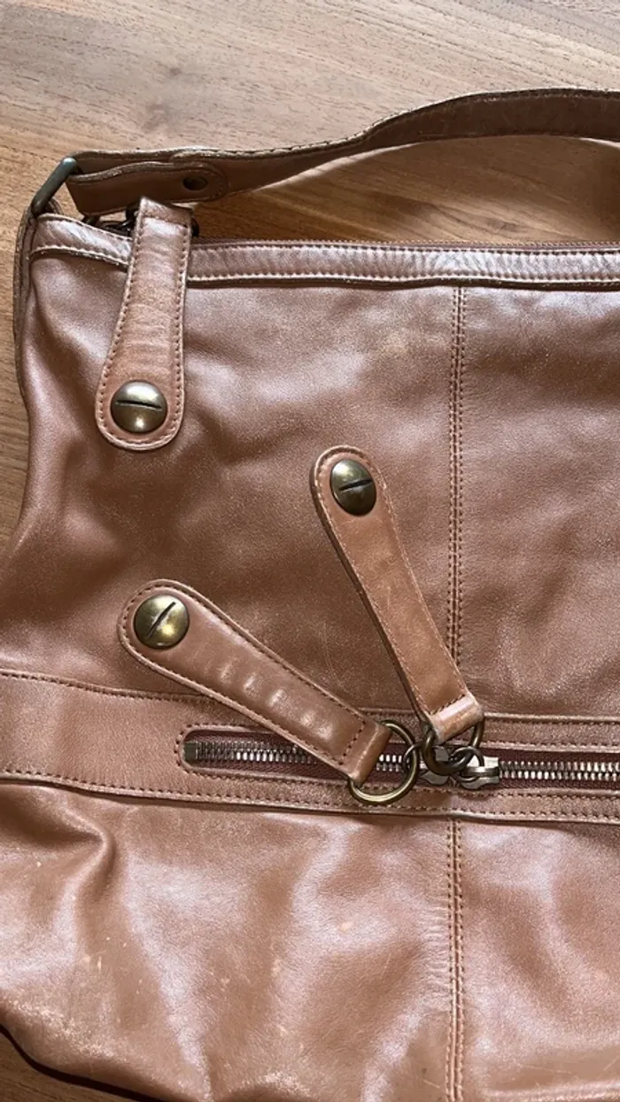 Sac Gérard Darel marron avec petit sac assortie - photo numéro 2