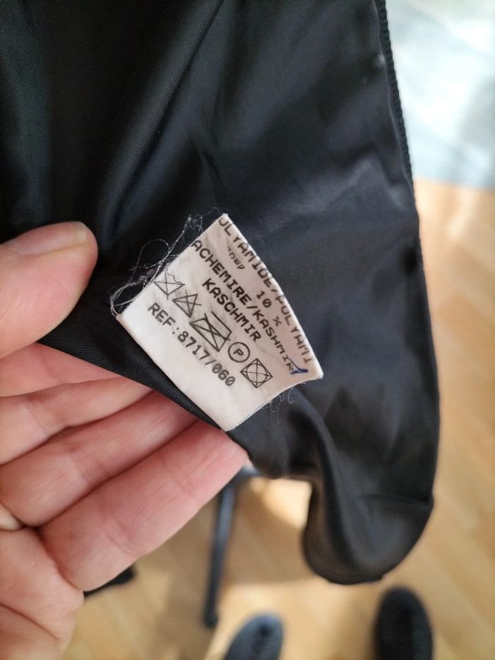 Manteau Cachemire et laine noir fermeture Zip - photo numéro 10