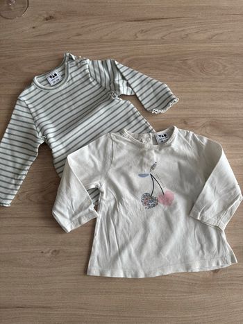 Lot de deux tshirts à manches longues 