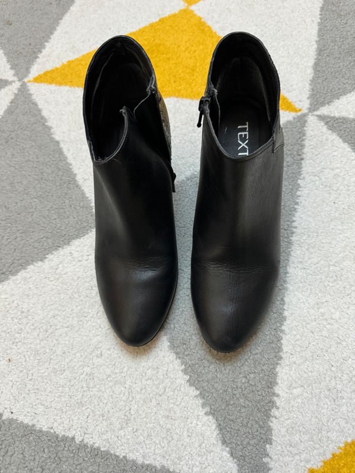 Bottines à talons en cuir Texto Taille 37 - photo numéro 3