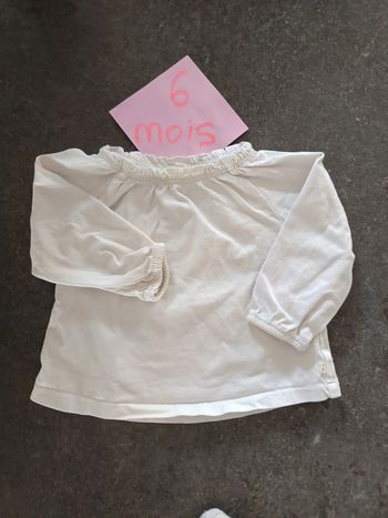 Haut blanc OB 3 mois