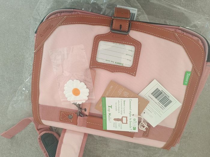 Cartable tann's  rose eva marguerite neuf 35 cm - photo numéro 3