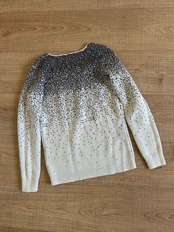 Pull blanc écru et argenté pailleté Morgan taille XS TBE - photo numéro 8