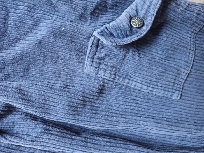 robe hiver 6 ans fille  bleu marine en velours douce presque neuf - photo numéro 2