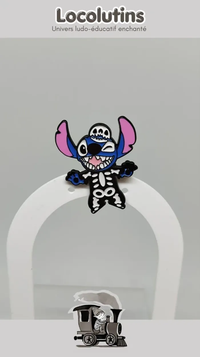 🚂 Pin's Stitch squelette Halloween - photo numéro 2