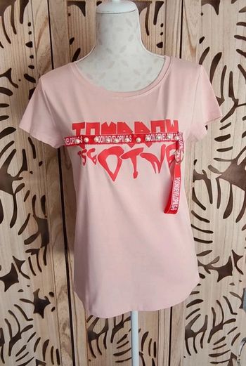 Tee shirt impression, perles Taille L/XL J&H Fashion