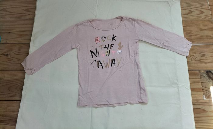 Tshirt rose manches longues 8 ans Gémo