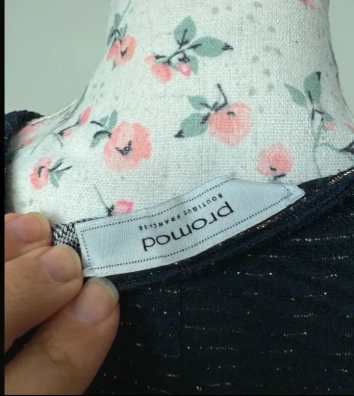 Robe bleu chiné Promod taille 38 ou M - photo numéro 2