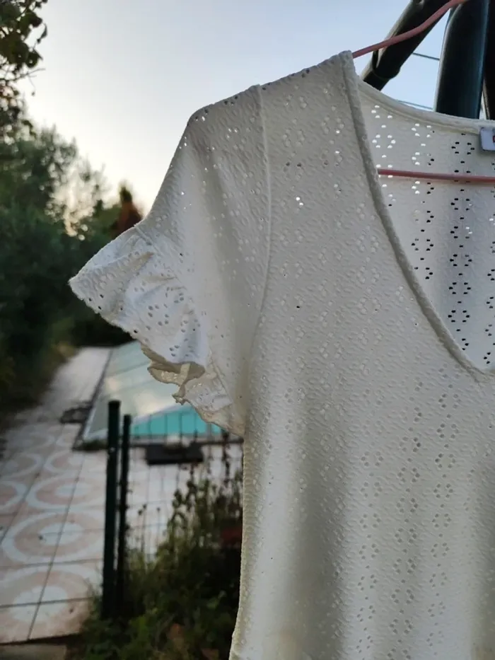 Robe blanc crème Jennyfer taille L - photo numéro 2