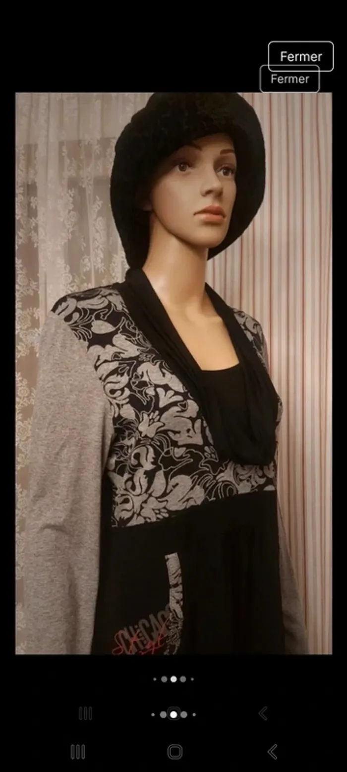 Jolie Robe Taifun noire et gris fr/be 42 - photo numéro 7