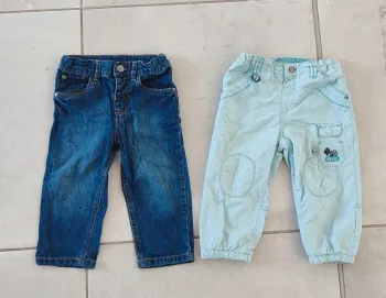 Lot de 2 pantalons hiver garçon taille 18 mois