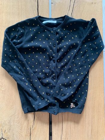 Gilet noir et doré fille 10 ans Lulu Castagnette