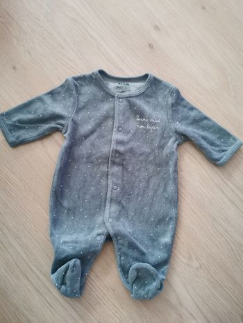 Pijama turquoise a pois blancs