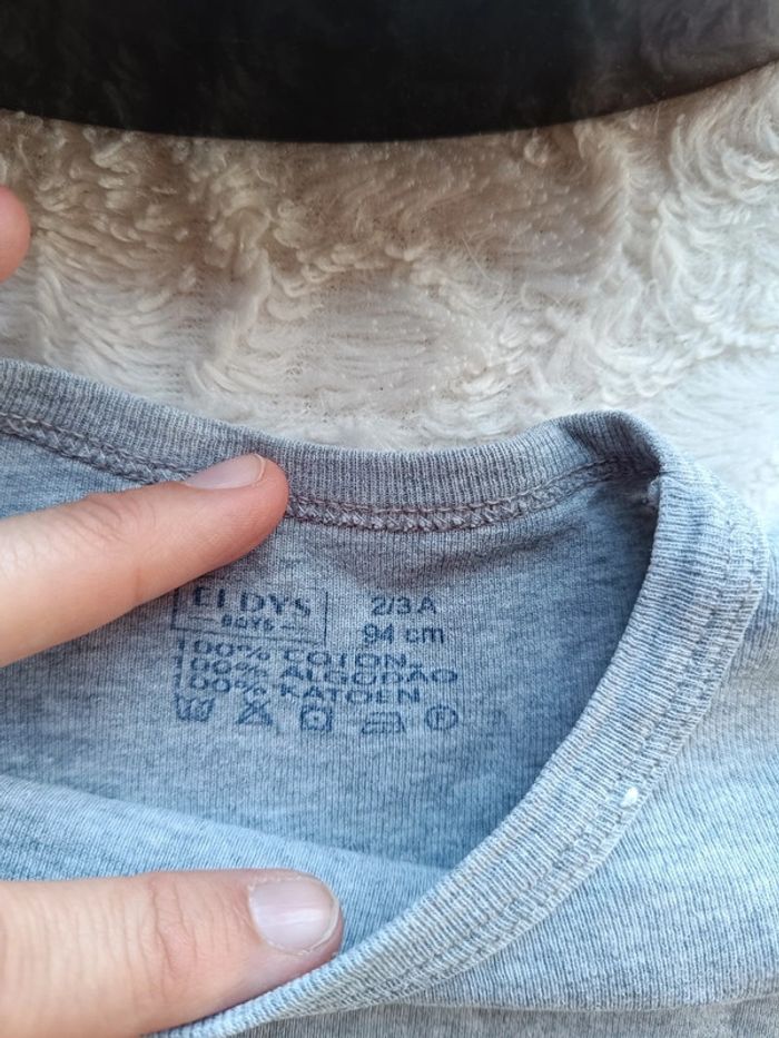 Tee shirt chemise manches longues Garçon 2/3 ans Eldys 100% coton - photo numéro 5