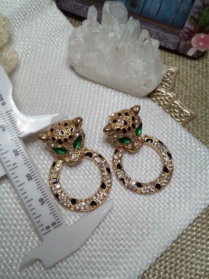 Boucles d'oreilles félines - photo numéro 2