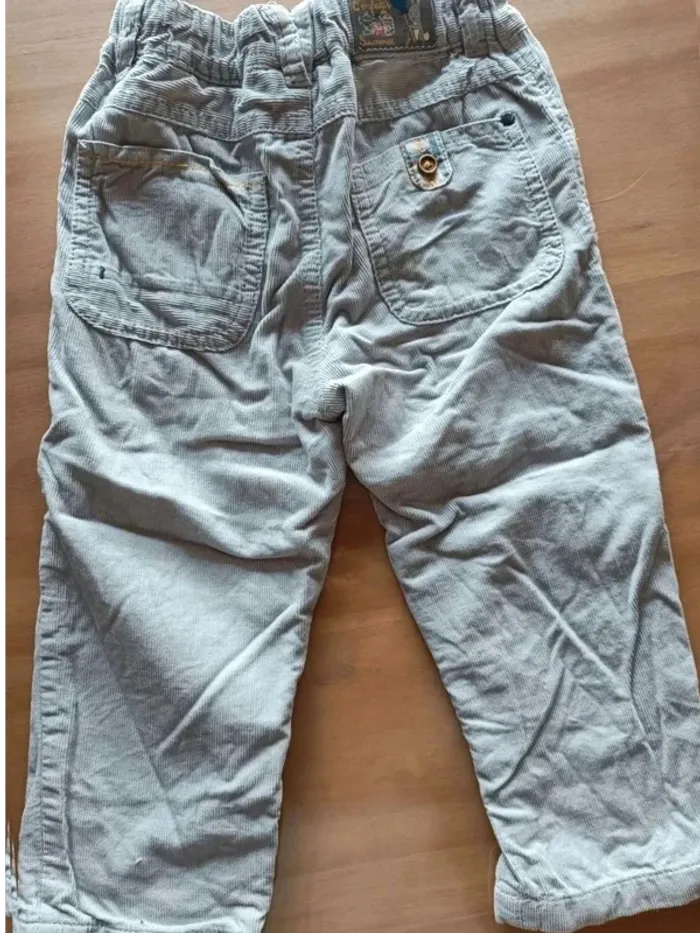 Pantalon côtelé beige - photo numéro 2