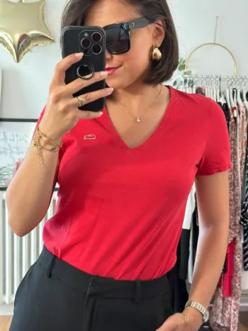 T-shirt Lacoste rouge taille 36