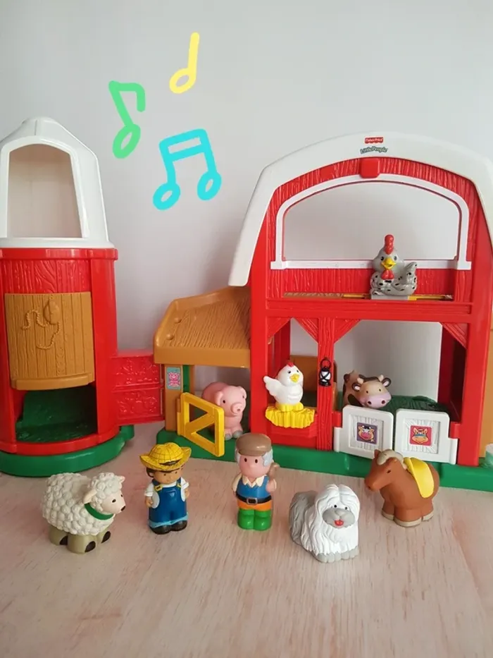 Silo avec ferme interactive Little people de Fisher Price et animaux